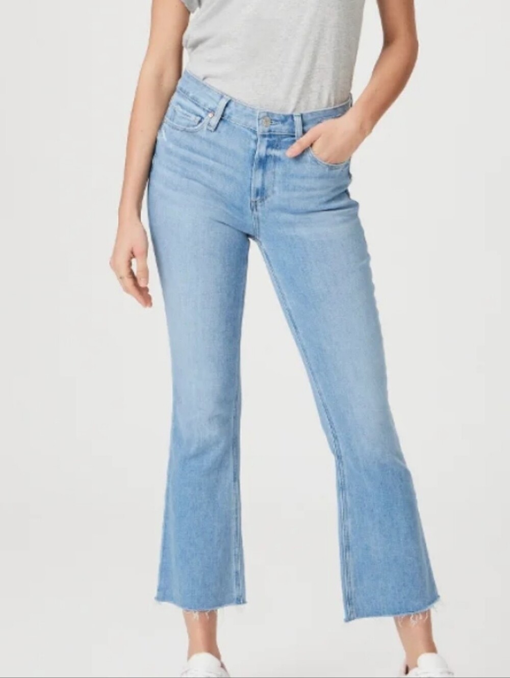 Paige Colette Crop Flare Raw Size 28